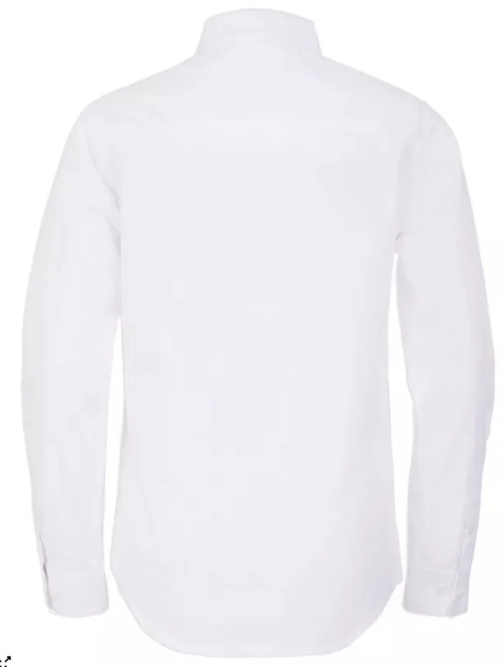 Calvin Klein Big Boys Slim Fit Solid Stretch Poplin Dress Shirt White 18 NWT